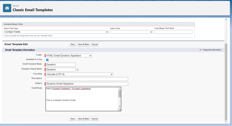 create dynamic user signature in Salesforce