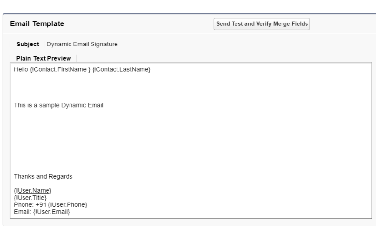 create dynamic user signature in Salesforce