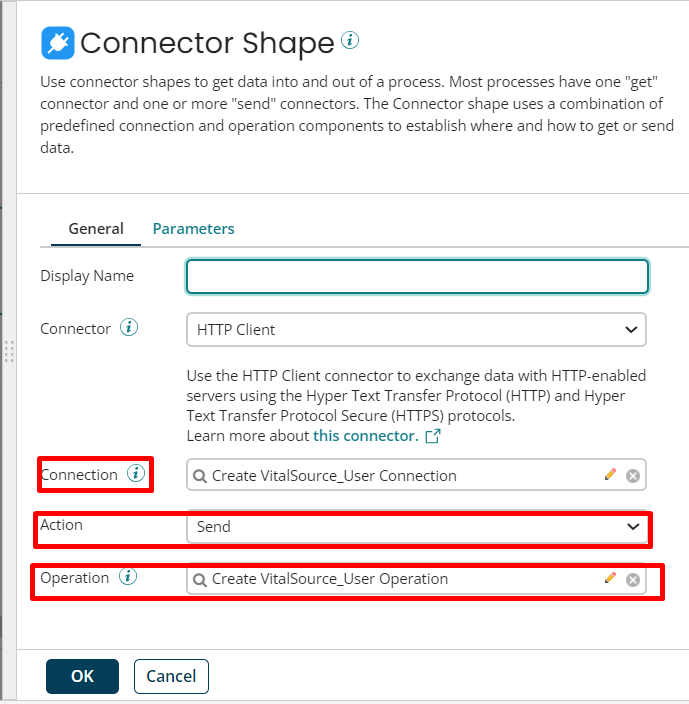 Add an HTTP Client Connector shape