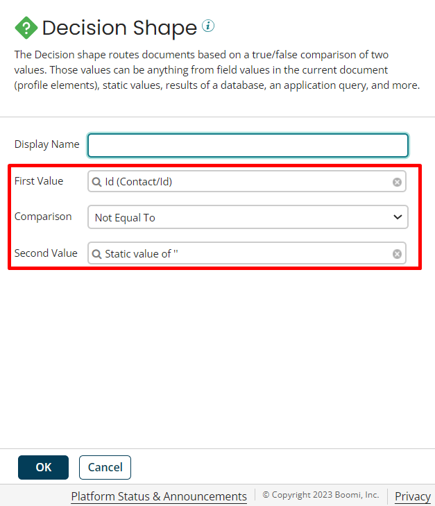 Add a ‘Decision’ and ‘Map’ shape into your process using drag and drop