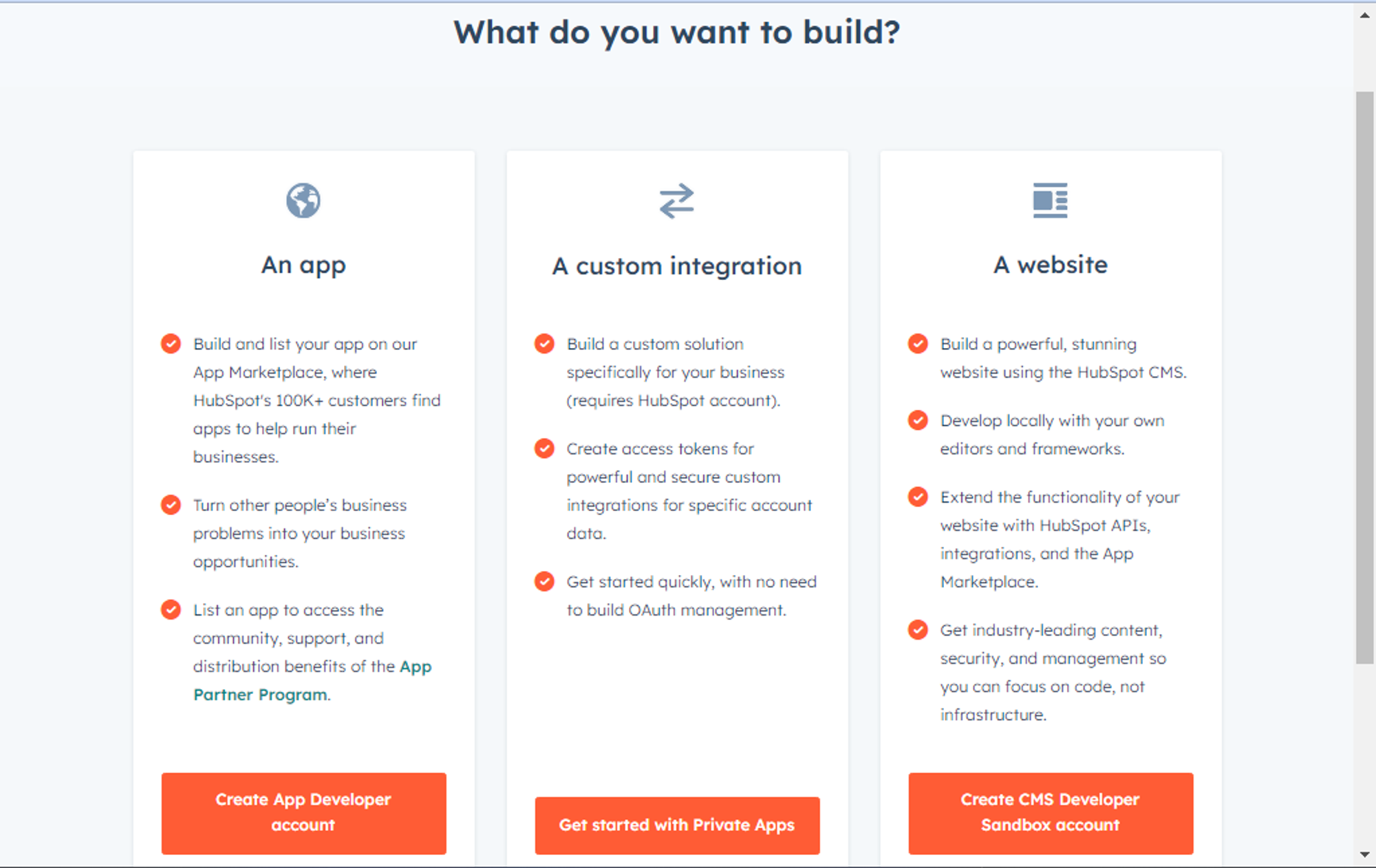 create a Developer Account on Hubspot