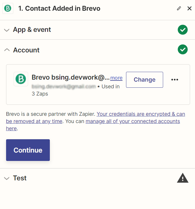 connect your Brevo account to Zapier