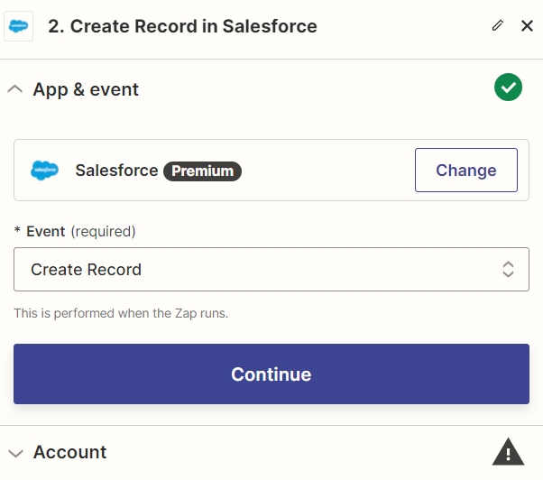 Create Contact" or "Create Lead" in Salesforce