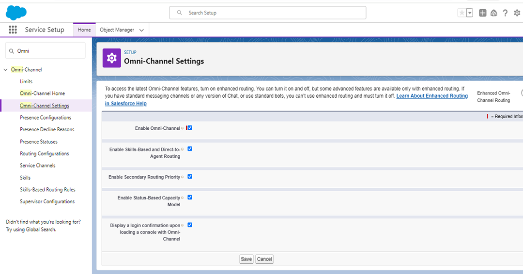 enable Omni-Channel in the Salesforce org