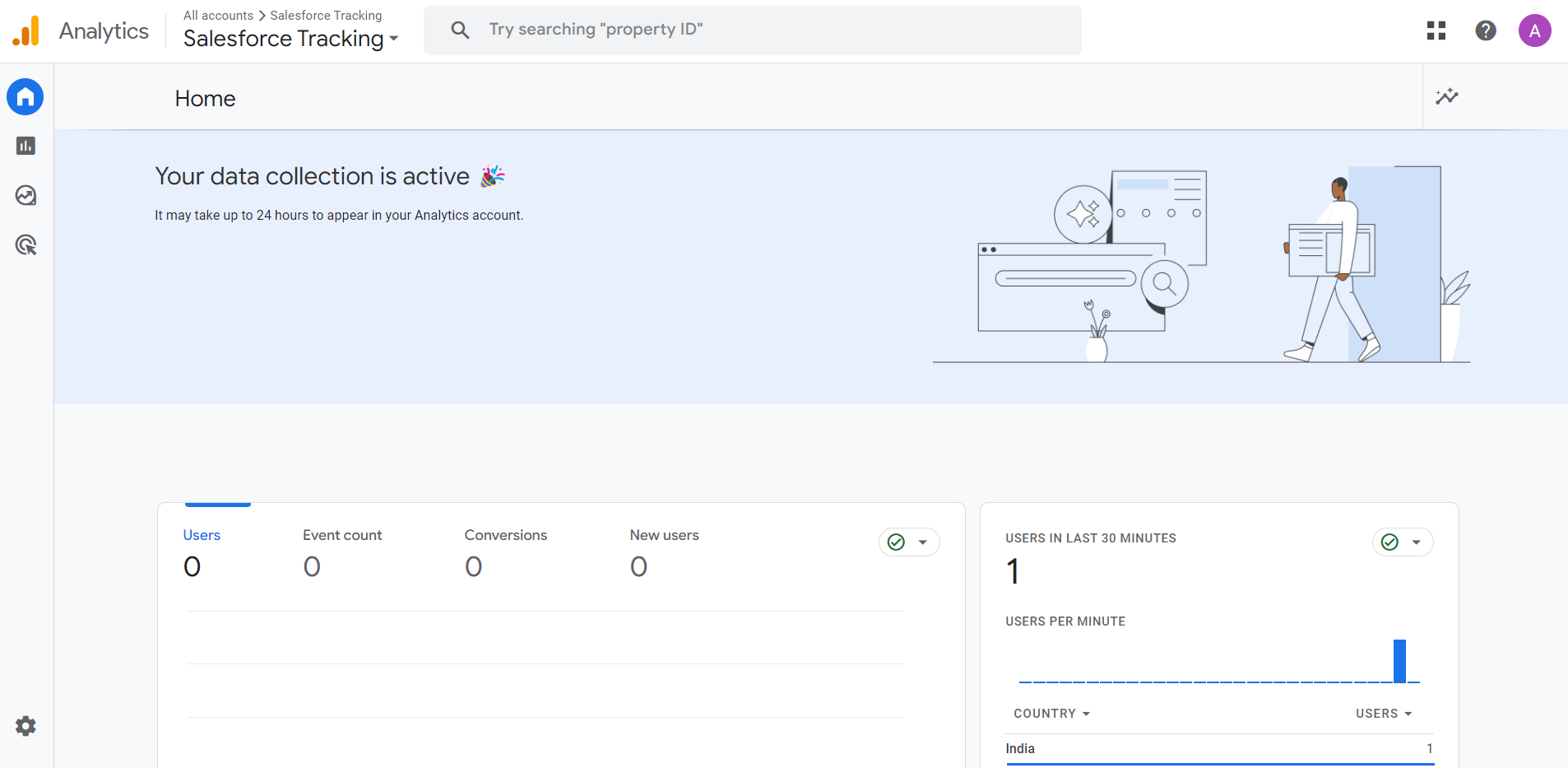 start sending data to Google Analytics (GA4