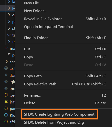 Create new lightning web component