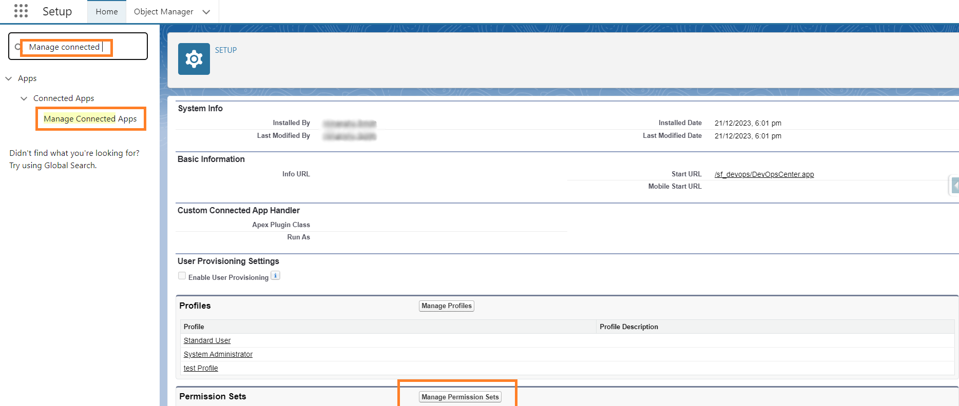 Manage Permission Sets